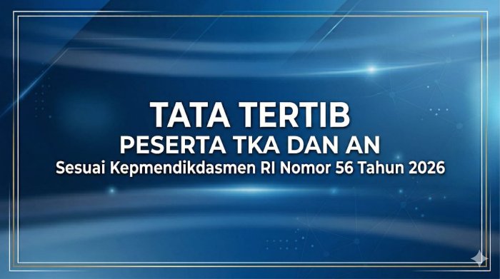 Tata Tertib Peserta TKA dan AN Sesuai Kepmendikdasmen RI Nomor 56 Tahun 2026 Tata Tertib Peserta TKA dan AN Sesuai Kepmendikdasmen RI Nomor 56 Tahun 2026