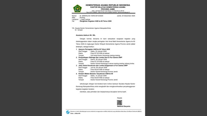 Kepala MIN 4 Tebo Siap Ikuti Rangkaian Kegiatan HAB ke-80 di Kanwil Kemenag Jambi Kepala MIN 4 Tebo Siap Ikuti Rangkaian Kegiatan HAB ke-80 di Kanwil Kemenag Jambi