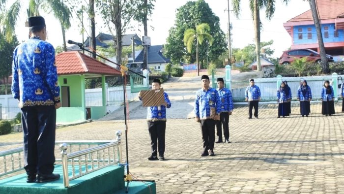 Kepala MIN 4 Tebo Ikuti Apel Gabungan Kedisiplinan, Kakankemenag Tekankan Disiplin dan Etos Kerja ASN
