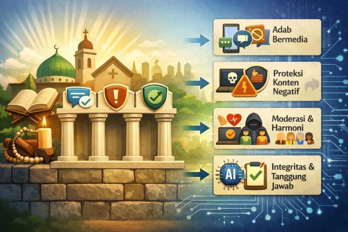 SKB 7 Menteri: Bina Keagamaan Jadi Fondasi Etika Digital, Tanamkan Adab Bermedia Sejak Dini SKB 7 Menteri: Bina Keagamaan Jadi Fondasi Etika Digital, Tanamkan Adab Bermedia Sejak Dini