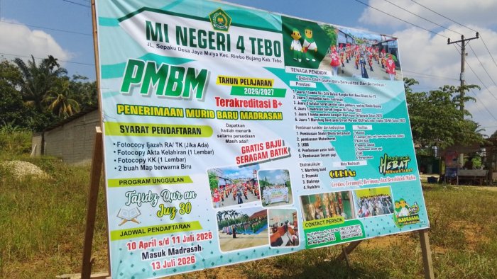 Panitia PMBM MIN 4 Tebo Pasang Spanduk dan Baliho di Titik Strategis Sambut Pendaftaran Panitia PMBM MIN 4 Tebo Pasang Spanduk dan Baliho di Titik Strategis Sambut Pendaftaran