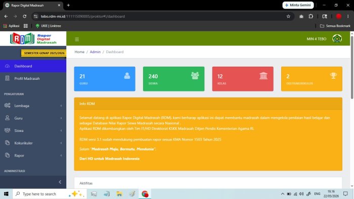 RDM MIN 4 Tebo Migrasi ke Hosting Kanwil, Proses Backup dan Restore Lancar