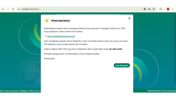 Aplikasi EMIS-GTK Baru Batal Digunakan, Seluruh Madrasah Kembali Gunakan Sistem Lama Aplikasi EMIS-GTK Baru Batal Digunakan, Seluruh Madrasah Kembali Gunakan Sistem Lama