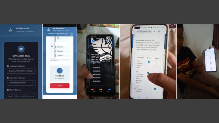 Siswa Kelas 6 MIN 4 Tebo Simulasi TKA dari Rumah Pakai HP: Fokus Bentuk Soal dan Tata Letak Navigasi
