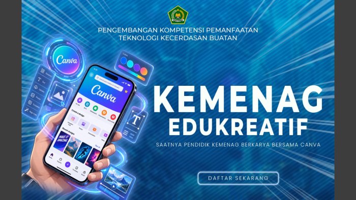 Cara Daftar Pelatihan AI Kemenag untuk Klaim Lisensi CanvaEdu Gratis Bagi Guru Madrasah