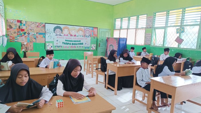 Penyesuaian Lokasi, Lantunan Yasin Siswa MIN 4 Tebo Menggema dari Ruang Kelas