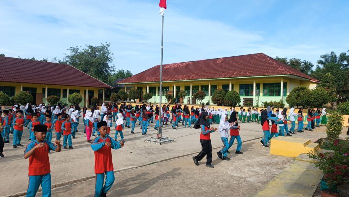 Senam Setiap Sabtu Pagi di MIN 4 Tebo Jadi Penyemangat Akhir Pekan