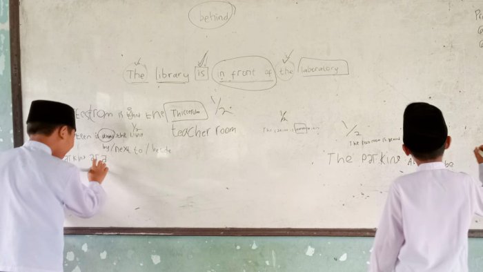 Bernyanyi dan Permainan Buat Materi Preposition of Place di Kelas 3B MIN 4 Tebo Lebih Menyenangkan dan Mudah Dipahami