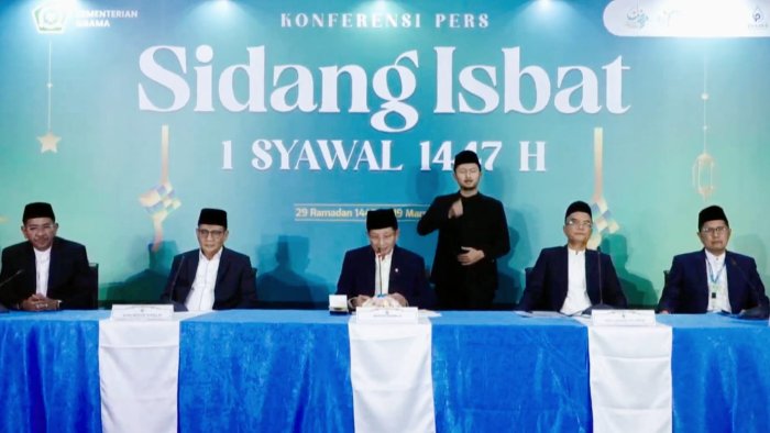 Hasil Sidang Isbat: Pemerintah Tetapkan 1 Syawal 1447 Hijriyah Jatuh pada Sabtu 21 Maret 2026