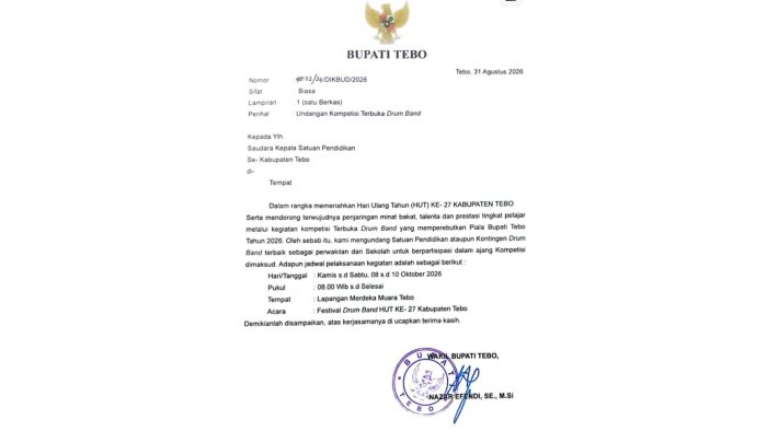 MIN 4 Tebo Siapkan Dukungan untuk Kompetisi Marching Band Piala Bupati Tebo 2026