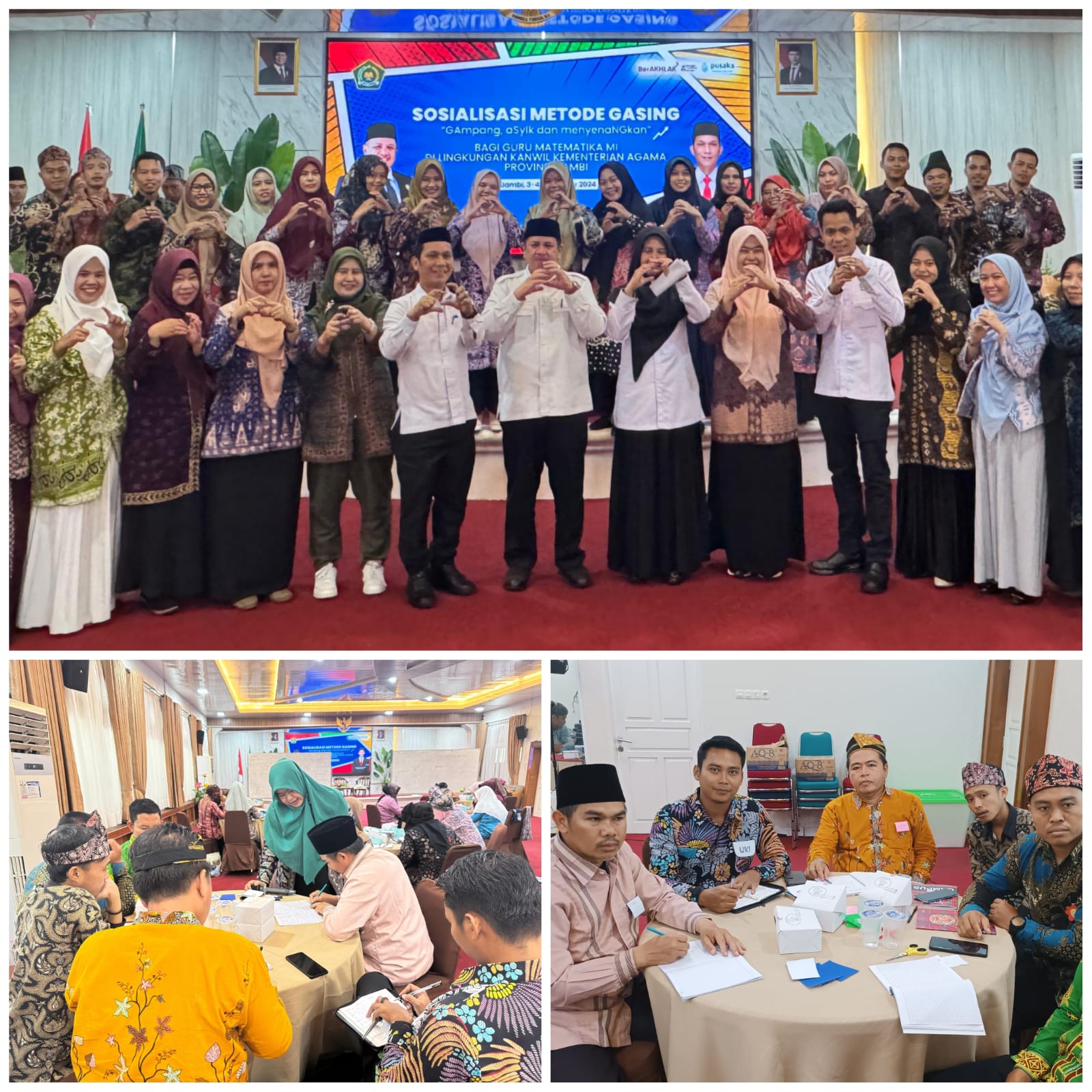 Guru MIN 4 Tebo Ikuti Sosialisasi Metode GASING Matematika MI di Aula Kanwil