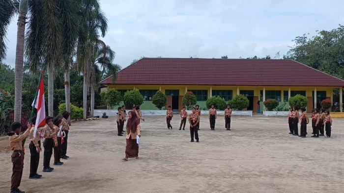 Dari Tri Satya Hingga Penyematan: Gladi Resik Pastikan Pelantikan Penggalang MIN 4 Tebo Berjalan Lancar
