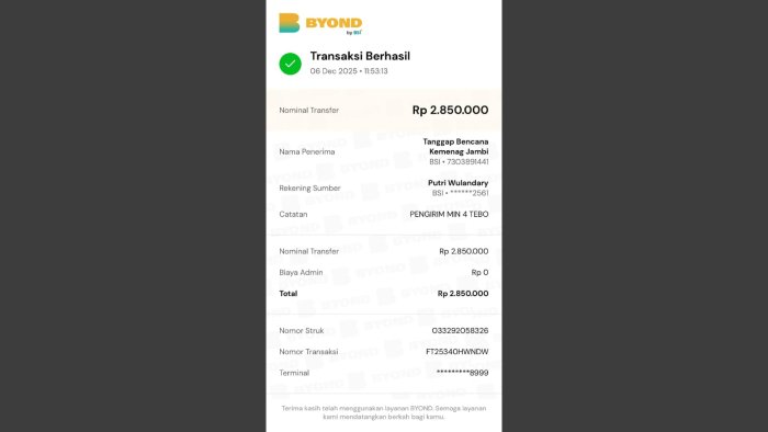 MIN 4 Tebo Salurkan Bantuan Korban Bencana Sumatera Melalui Rekening Tanggap Bencana Kemenag Jambi MIN 4 Tebo Salurkan Bantuan Korban Bencana Sumatera Melalui Rekening Tanggap Bencana Kemenag Jambi