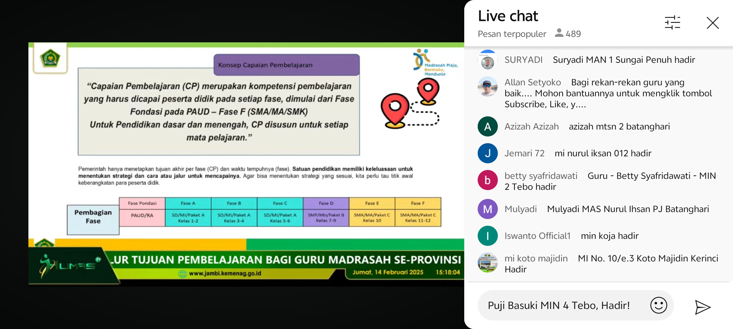 Guru MIN 4 Tebo Ikuti Webinar Analisis Capaian Pembelajaran, Tujuan Pembelajaran, dan Alur Tujuan Pembelajaran bagi Guru Madrasah se-Provinsi Jambi Guru MIN 4 Tebo Ikuti Webinar Analisis Capaian Pembelajaran, Tujuan Pembelajaran, dan Alur Tujuan Pembelajaran bagi Guru Madrasah se-Provinsi Jambi