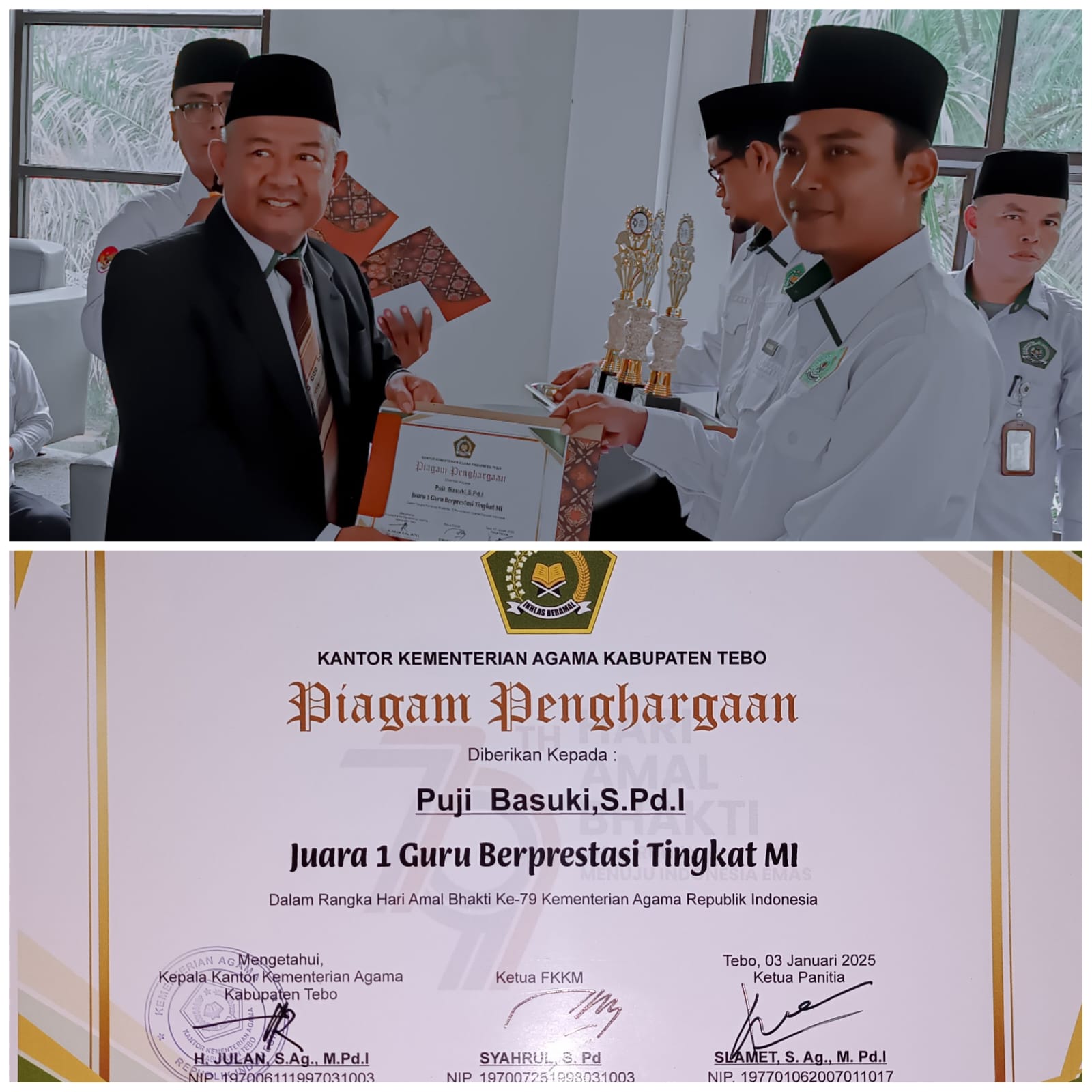 Guru MIN 4 Tebo Raih Juara 1 Guru Berprestasi Guru MIN 4 Tebo Raih Juara 1 Guru Berprestasi