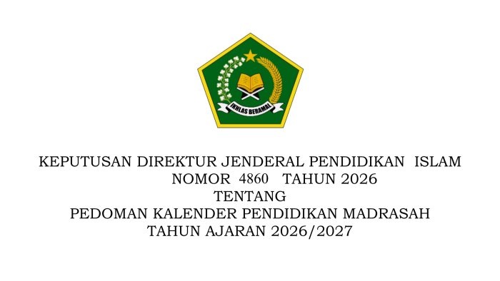 Kemenag Rilis Kalender Pendidikan Madrasah 2026/2027, MIN 4 Tebo Segera Tindaklanjuti Kemenag Rilis Kalender Pendidikan Madrasah 2026/2027, MIN 4 Tebo Segera Tindaklanjuti