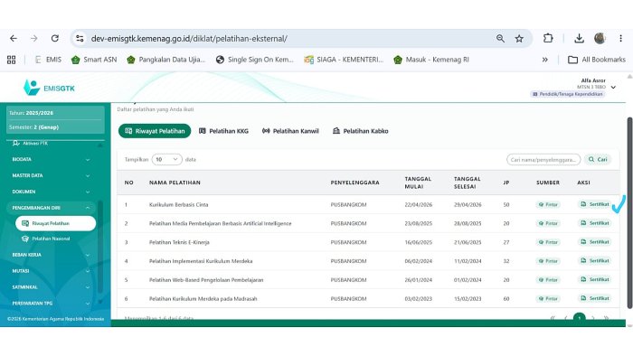 EMIS-GTK Baru Otomatis Memuat Data Sertifikat Pelatihan MOOC Pintar, Guru Tak Perlu Repot Unggah Ulang EMIS-GTK Baru Otomatis Memuat Data Sertifikat Pelatihan MOOC Pintar, Guru Tak Perlu Repot Unggah Ulang