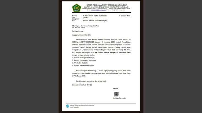 Klasemen Sementara MIN 4 Tebo pada Lomba Website Madrasah 2025 Cukup Menjanikan Klasemen Sementara MIN 4 Tebo pada Lomba Website Madrasah 2025 Cukup Menjanikan