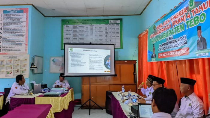 Kepala MIN 4 Tebo Paparkan Hasil Kinerja Selama Empat Tahun dalam PKKM Kepala MIN 4 Tebo Paparkan Hasil Kinerja Selama Empat Tahun dalam PKKM