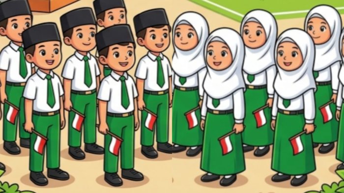 Semarakkan HUT ke-81 RI, MIN 4 Tebo Instruksikan Seluruh Murid Ikuti Upacara dan Pawai Desa