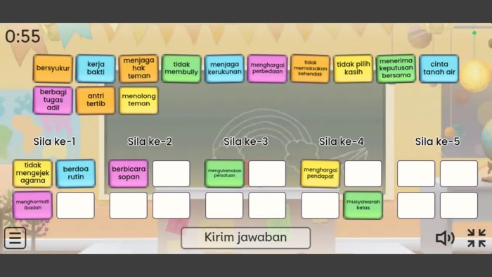 Daring Lebih Interaktif, Murid Kelas 5B MIN 4 Tebo Belajar Pancasila Lewat Game Online
