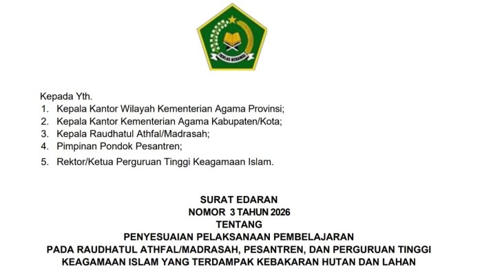 Pedomani Edaran Dirjen Pendis, MIN 4 Tebo Siapkan Skenario Pembelajaran Masa Karhutla Pedomani Edaran Dirjen Pendis, MIN 4 Tebo Siapkan Skenario Pembelajaran Masa Karhutla