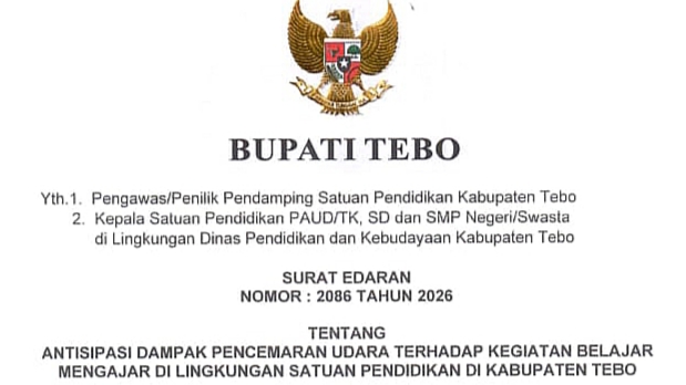 Dampak Kabut Asap Memburuk, MIN 4 Tebo Kembali Terapkan Pembelajaran Daring Tanggal 18 sampai 19 September 2026