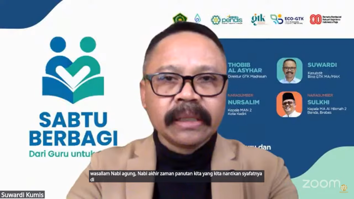 Guru MIN 4 Tebo Ikuti Webinar Sabtu Berbagi GTK Madrasah